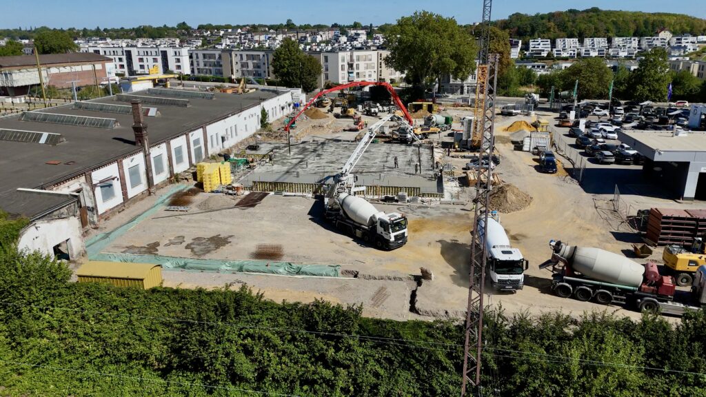 Bodenplatte Beton für ein Autohaus in Dortmund.